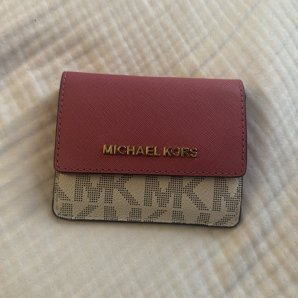 Michael Kors Pink and Tan Wallet NWT